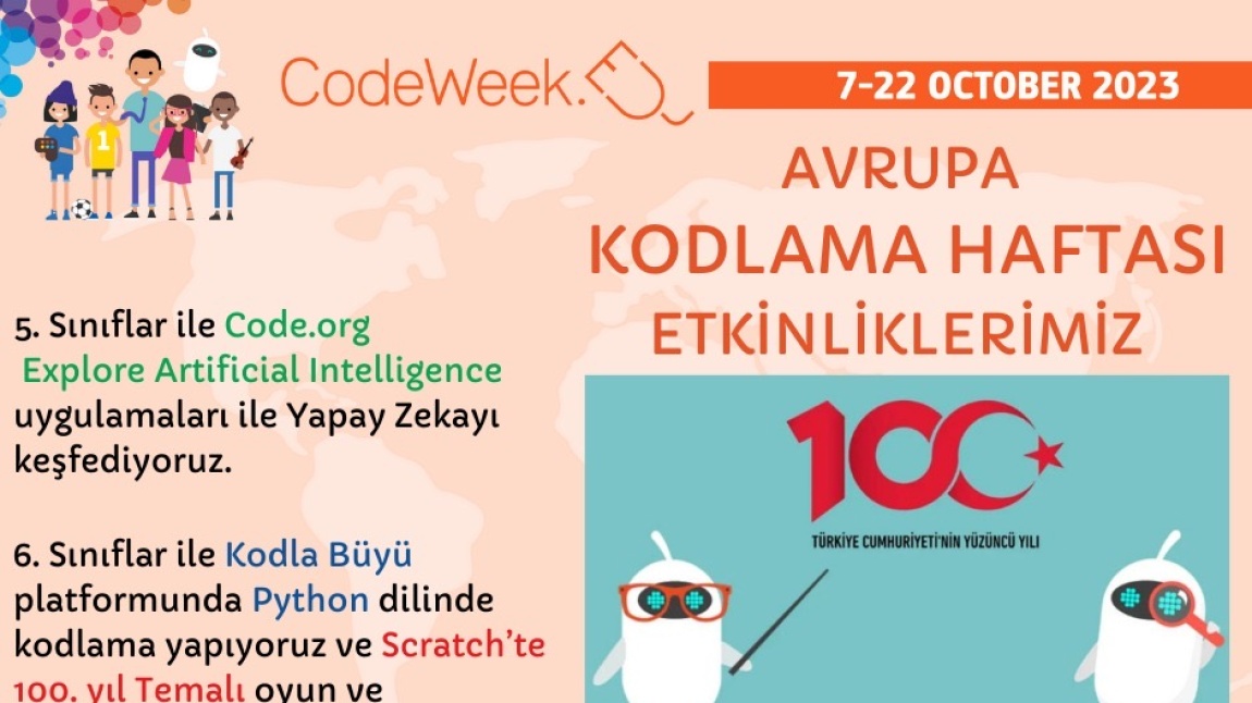 Codeweek Avrupa Kodlama Haftası Kapsamında Etkinliklerimize Başladık